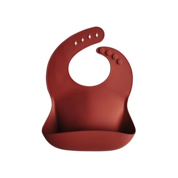 Bavoir à poche en silicone Raw Sienna