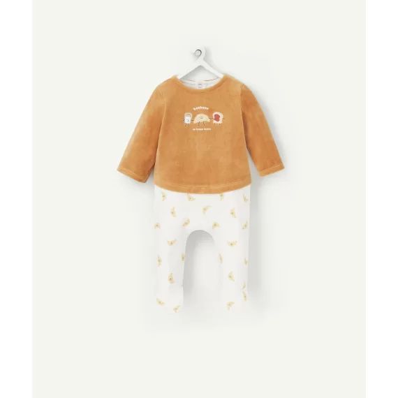 Dors bien velours bébé en fibres recyclées imprimé croissants –  – Soldes