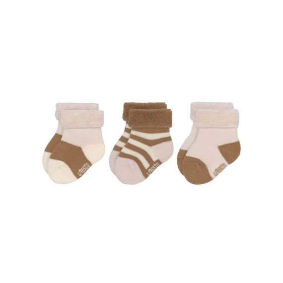 Lot de 3 paires de chaussettes rose poudré/caramel (0-4 mois)