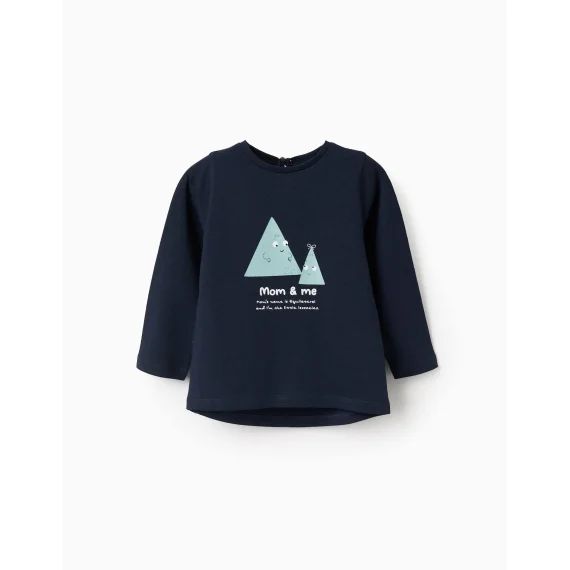T-shirt À Manches Longues Bleu Foncé