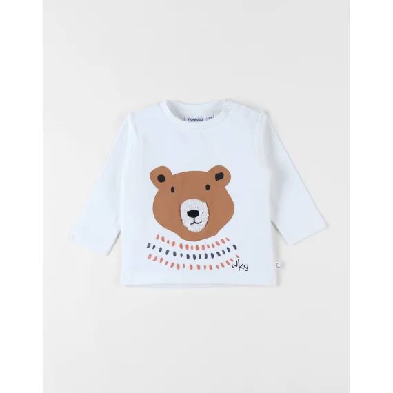 T-shirt Ours Blanc