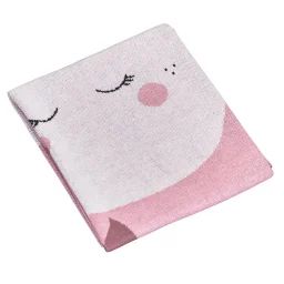Couverture Maille En Coton Rose