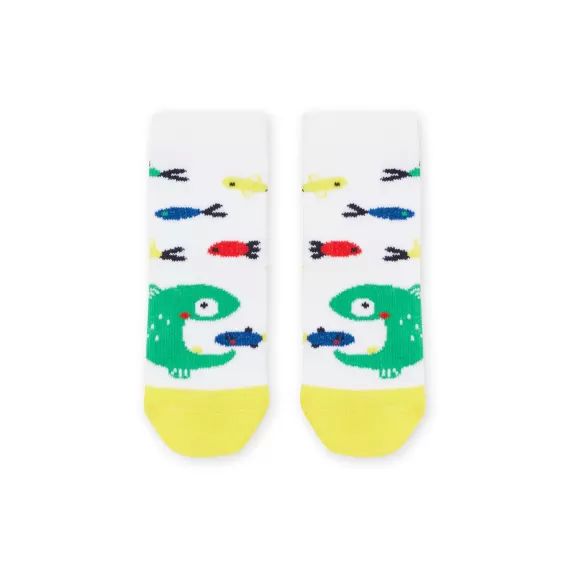 Chaussettes Multicolores À Imprimé Poissons – Blanc