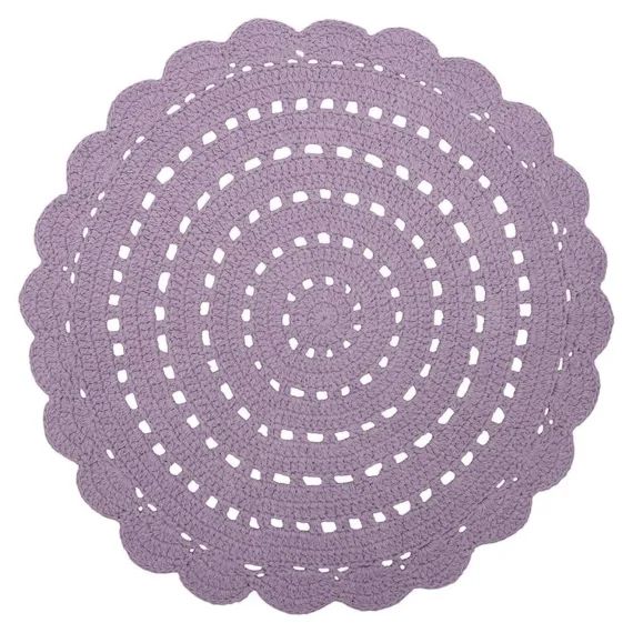 Tapis Chambre Enfant Crochet Alma Mauve