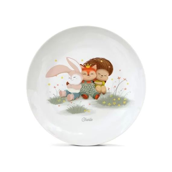 Assiette en porcelaine Câlin (personnalisable)