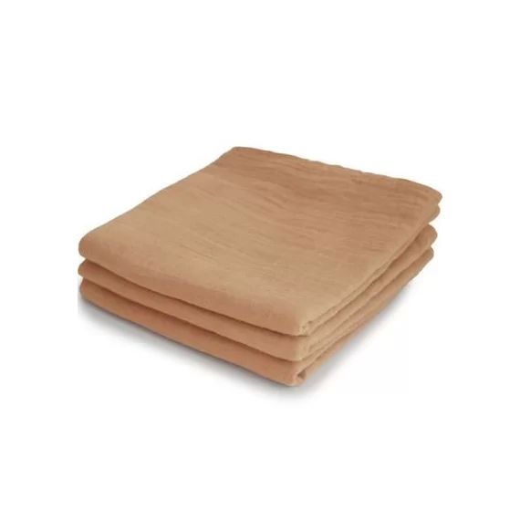Lot de 3 langes en coton bio Fall Yellow (60 x 60 cm)