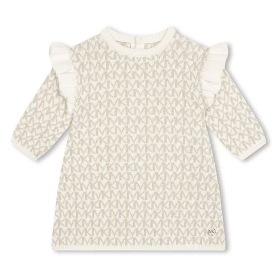 Robe en tricot jacquard Fille Blanc