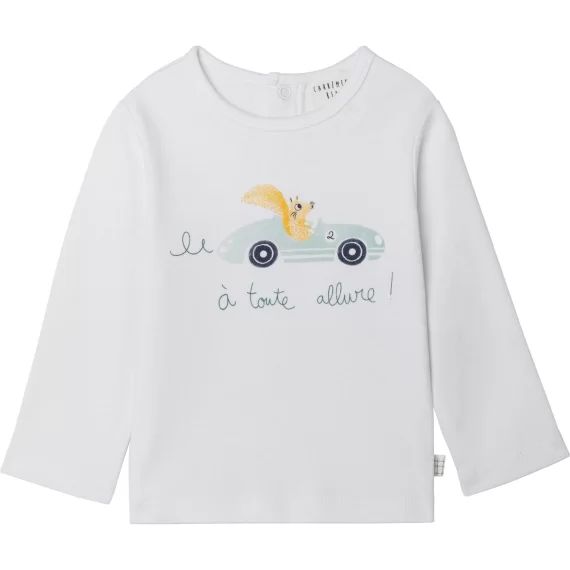 T-shirt manches longues coton Garçon Vert