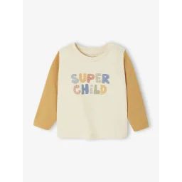 T-shirt bébé manches longues ocre