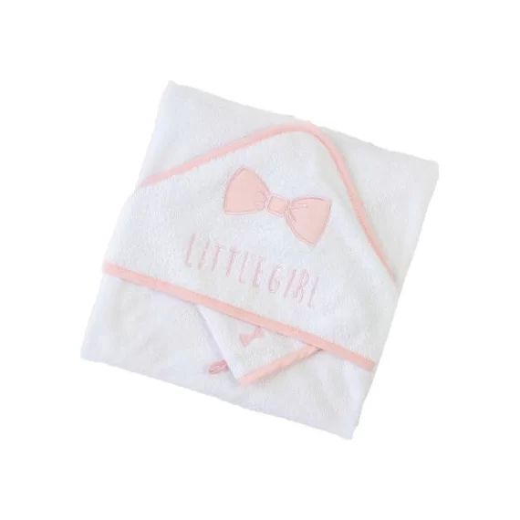 Cape de bain + gant Little Girl (75 x 75 cm)