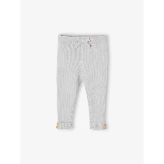 Legging en tricot bébé gris chiné