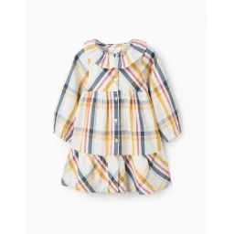 Robe En Coton À Carreaux Brothers & Sisters Beige Clair