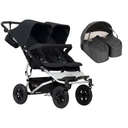 Poussette Double Mountain Buggy Duet V3.2 – Black + Cocoon Jumeaux