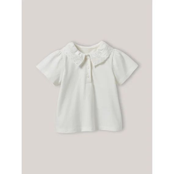 T-shirt Raffiné En Coton Biologique Blanc Casse
