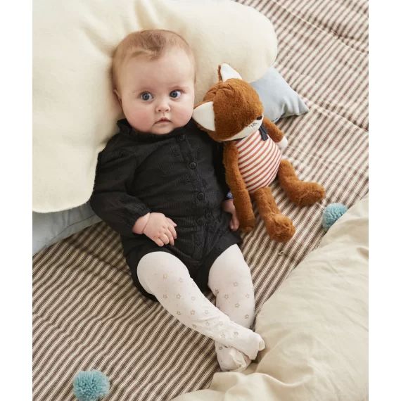 Combishort noir et pailletée avec broderie bébé fille –  – Soldes