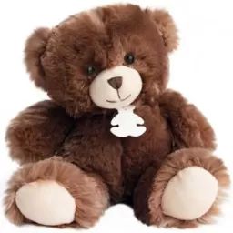Peluche ours Bellydou marron (30 cm)