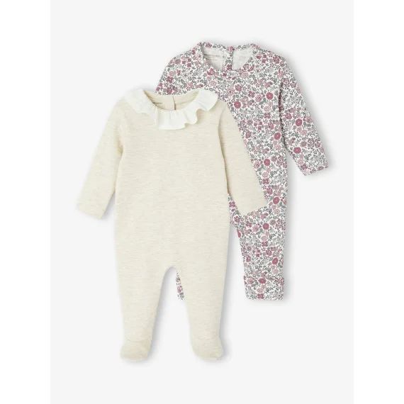 Lot de 2 dors-bien naissance beige chiné