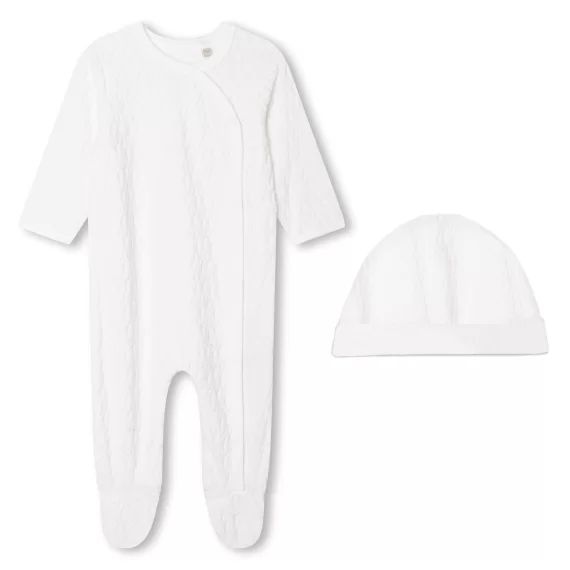Ensemble pyjama et bonnet Fille Blanc
