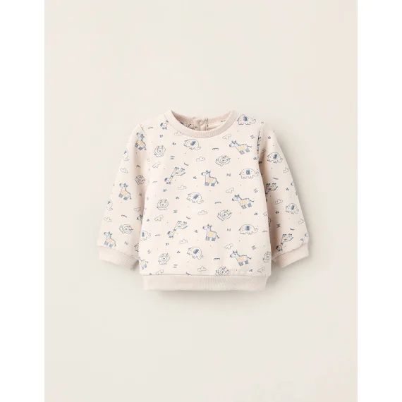 Sweat Gratté Gris Clair