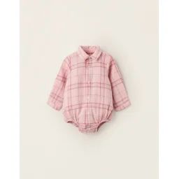 Body-chemise À Carreaux Rose
