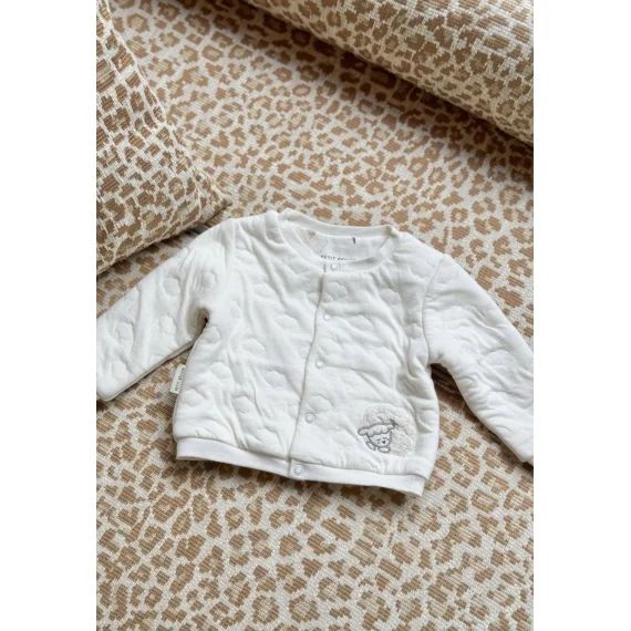 Gilet Bébé En Molleton Câlins Ecru