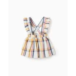 Robe-salopette En Coton À Carreaux Brothers & Sisters Beige Clair