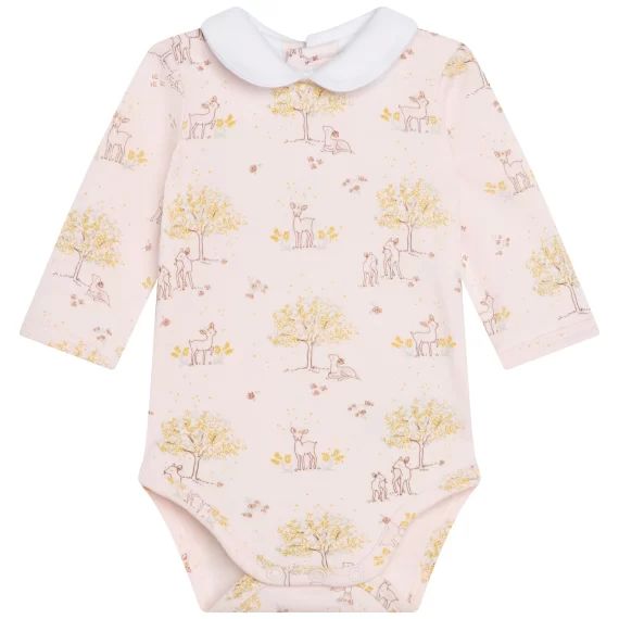 Body en coton bio Fille Rose