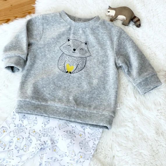Sweat-shirt et legging coton Garçon Rouge