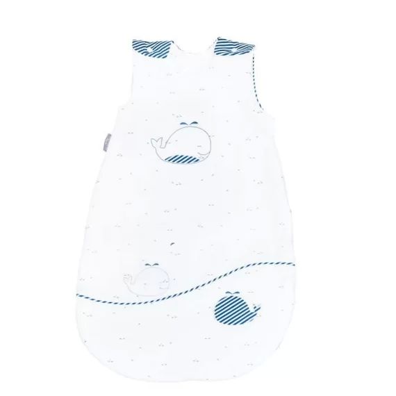 GIGOTEUSE ETE 0-6 MOIS BLUE BALEINE blanc