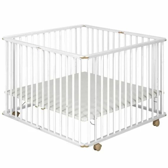 Parc bébé pliant carré Helio   Blanc 100×100 cm blanc