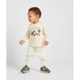Le pantalon de jogging écru en coton biologique –  – Soldes