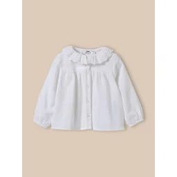 Blouse En Gaze De Coton Ecru
