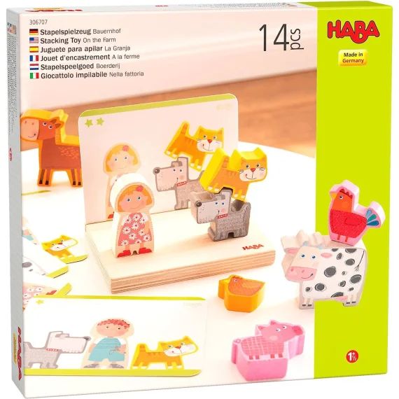Jeu À Empiler 3d À La Ferme Beige