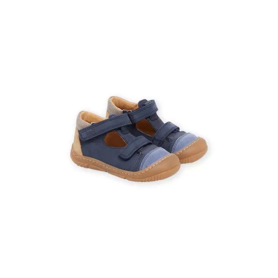 Babies Bleu Marine En Cuir