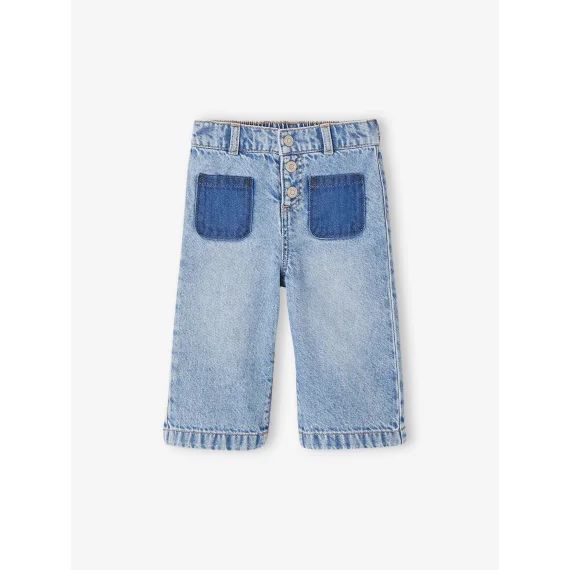 Jean large bébé fille stone