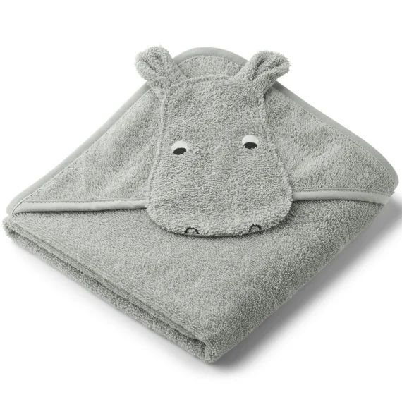 Cape de bain Albert hippo vert d&rsquo;eau (70 x 70 cm)