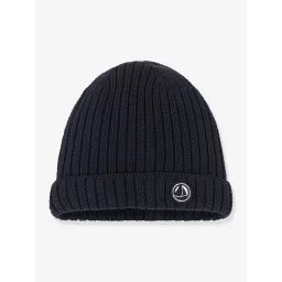 Bonnet bébé en tricot doublé en polaire PETIT BATEAU bleu