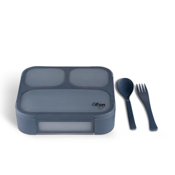 Bento Citron + Couverts – Dark Blue