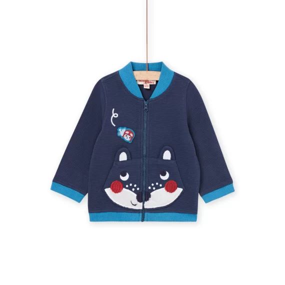 Gilet Uni Marine Avec Animations Sur Les Poches – Bleu marine