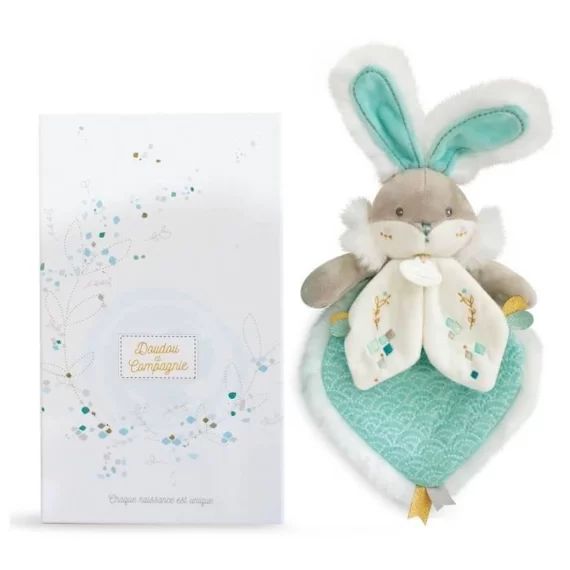 DOUDOU ET COMPAGNIE Lapin de sucre – Doudou Amande vert