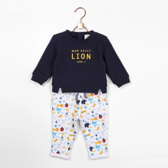 Pantalon imprimé Garçon Blanc