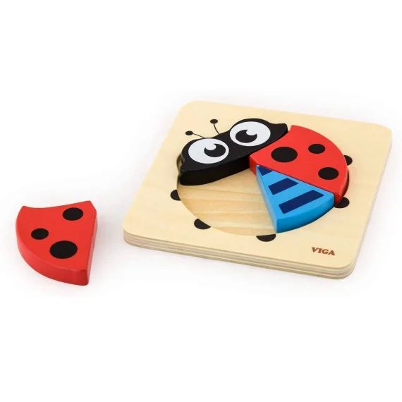 Mini Puzzle Coccinelle Rouge