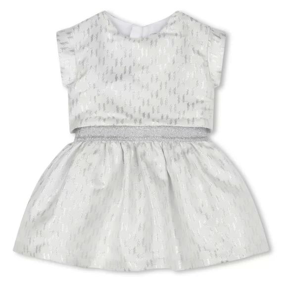 Robe esprit couture imprimée Fille Beige