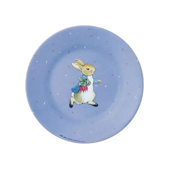 Assiette Pierre Lapin bleue claire (20 cm)