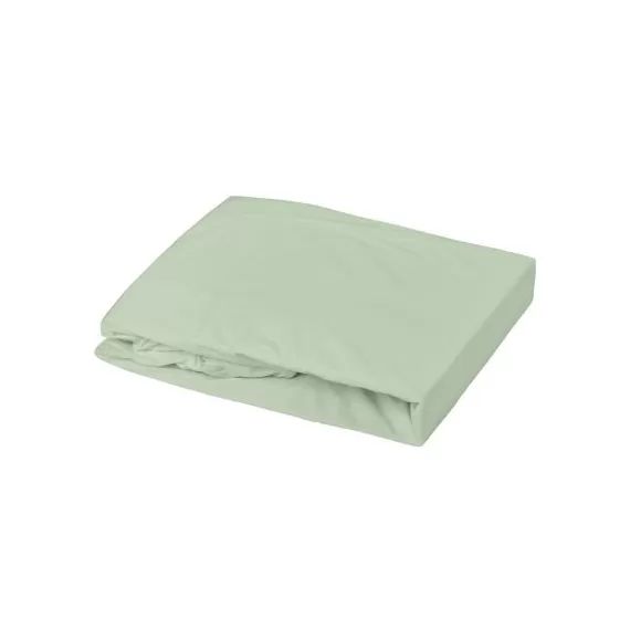 Drap housse en coton vert de gris (40 x 80 cm)