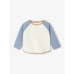 T-Shirt naissance manches longues colorblock écru
