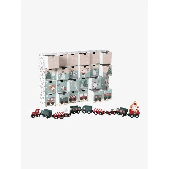 Calendrier de l&rsquo;Avent avec jouets en bois FSC® rouge