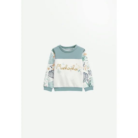 Sweat-shirt Enfant En Molleton Holamuchacha Ecru
