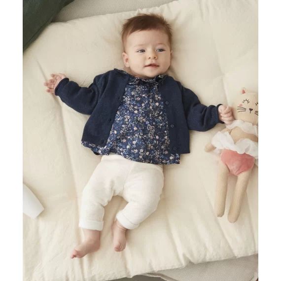 Legging couleur écru bébé fille –  – Soldes
