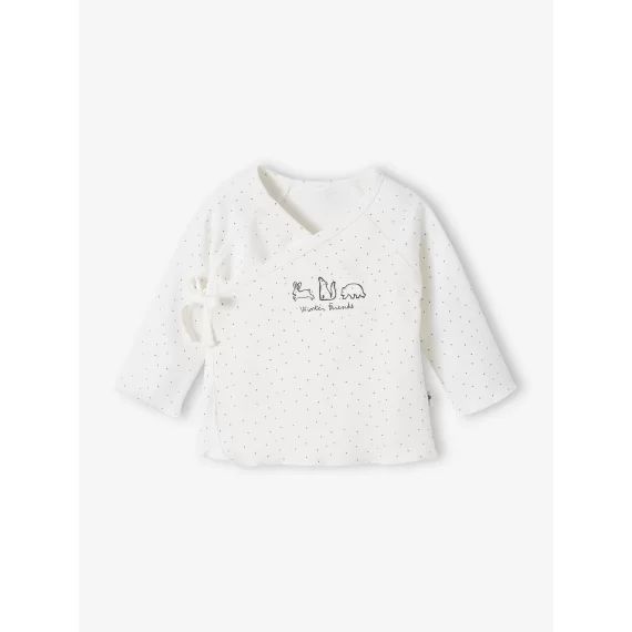 Brassière bébé naissance en coton bio écru